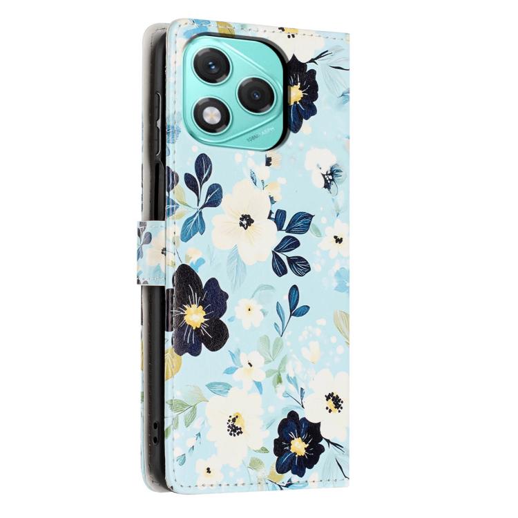 For Honor 400 Lite Global Colorful Painting Vegan Leather Phone Case with Lanyard