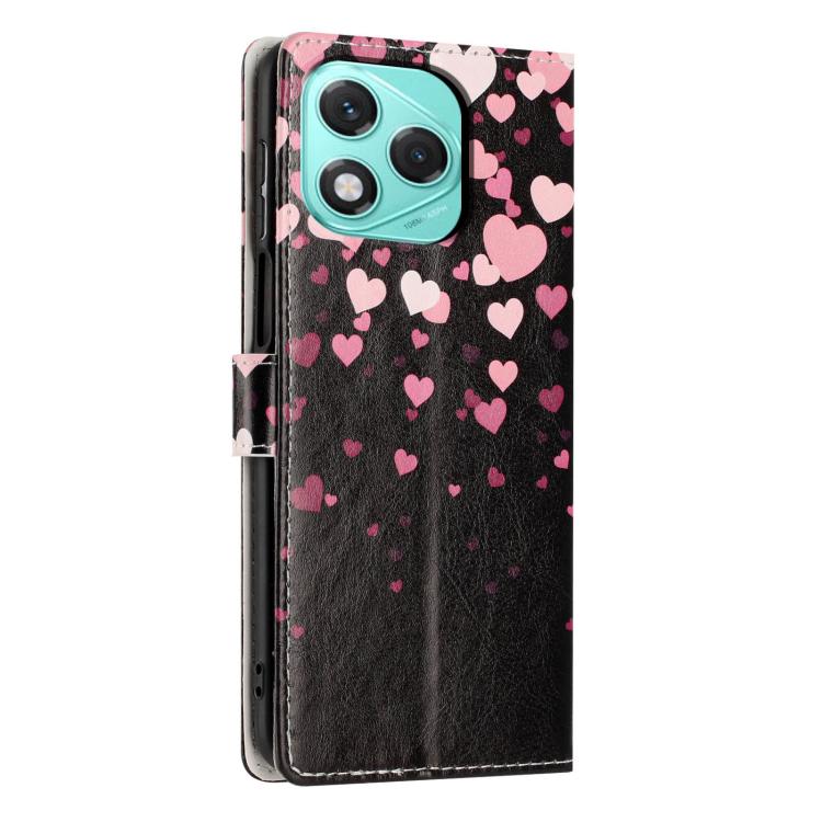 For Honor 400 Lite Global Colorful Painting Vegan Leather Phone Case with Lanyard