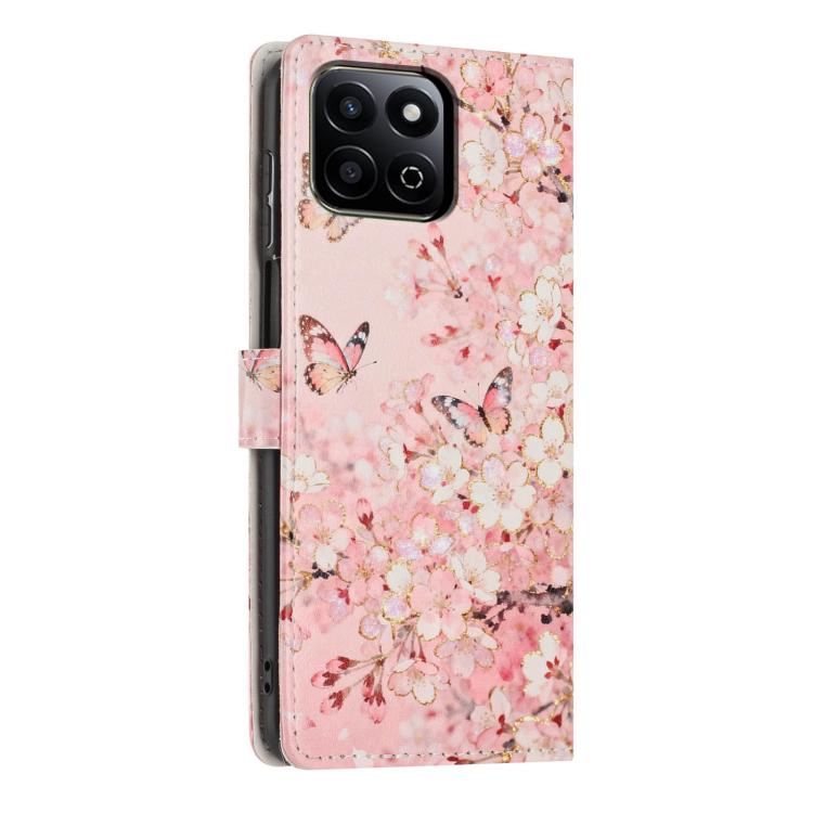 For Honor 200 Smart Colorful Painting Vegan Leather Phone Case with Lanyard