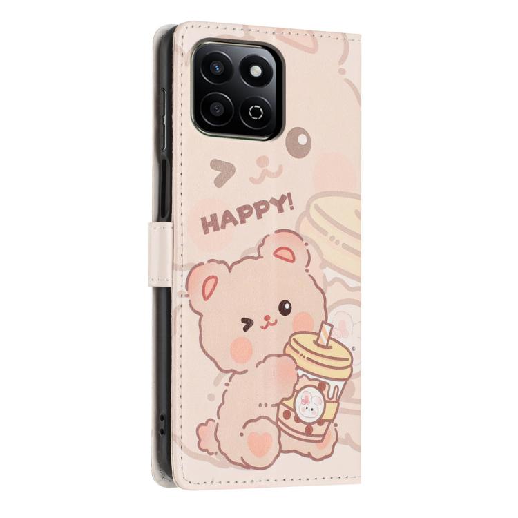 For Honor 200 Smart Colorful Painting Vegan Leather Phone Case with Lanyard