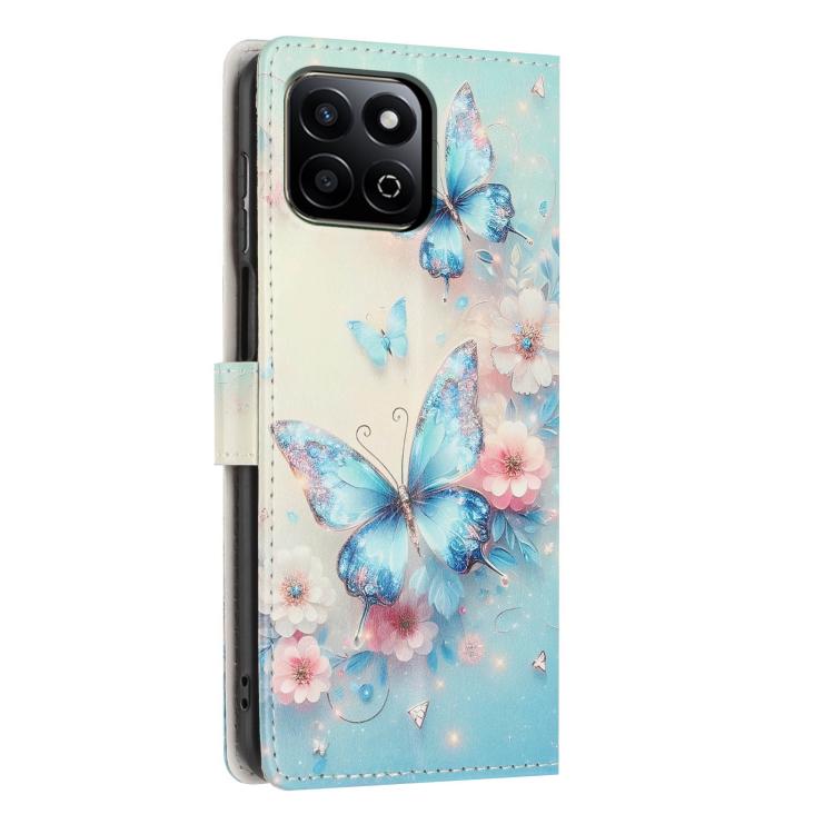 For Honor 200 Smart Colorful Painting Vegan Leather Phone Case with Lanyard