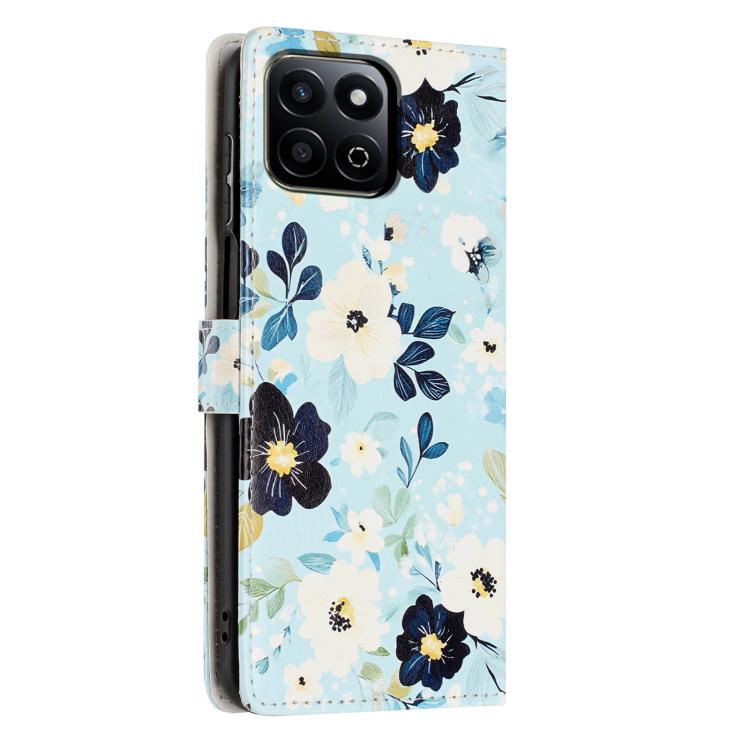 For Honor 200 Smart Colorful Painting Vegan Leather Phone Case with Lanyard