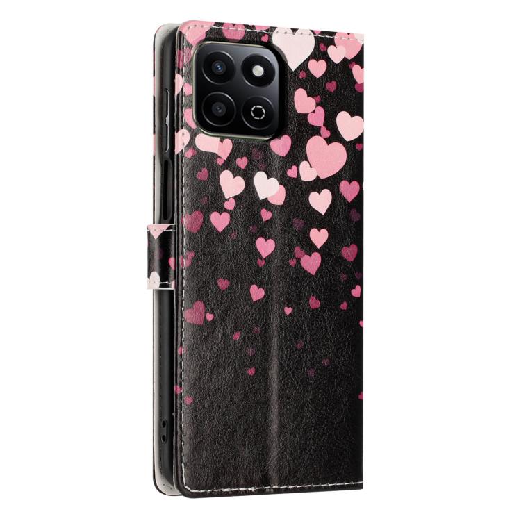For Honor 200 Smart Colorful Painting Vegan Leather Phone Case with Lanyard