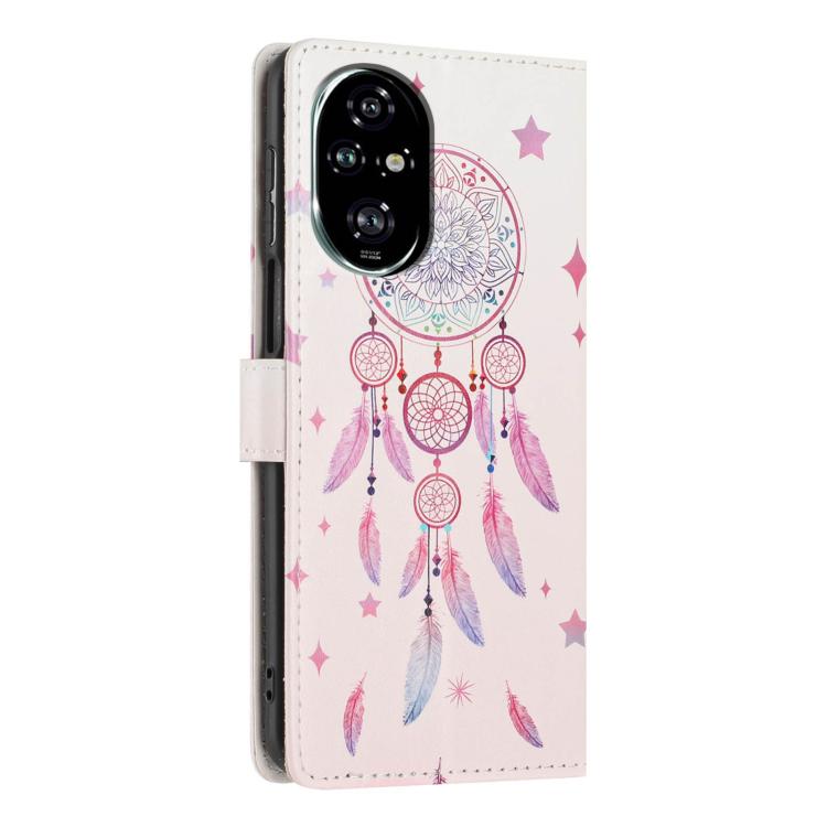 For Honor 200 Pro Colorful Painting Vegan Leather Phone Case with Lanyard