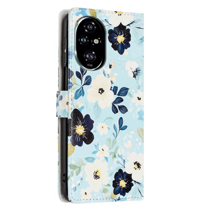 For Honor 200 Pro Colorful Painting Vegan Leather Phone Case with Lanyard
