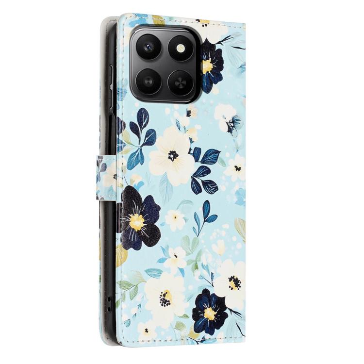 For Honor 200 Lite Global Colorful Painting Vegan Leather Phone Case with Lanyard