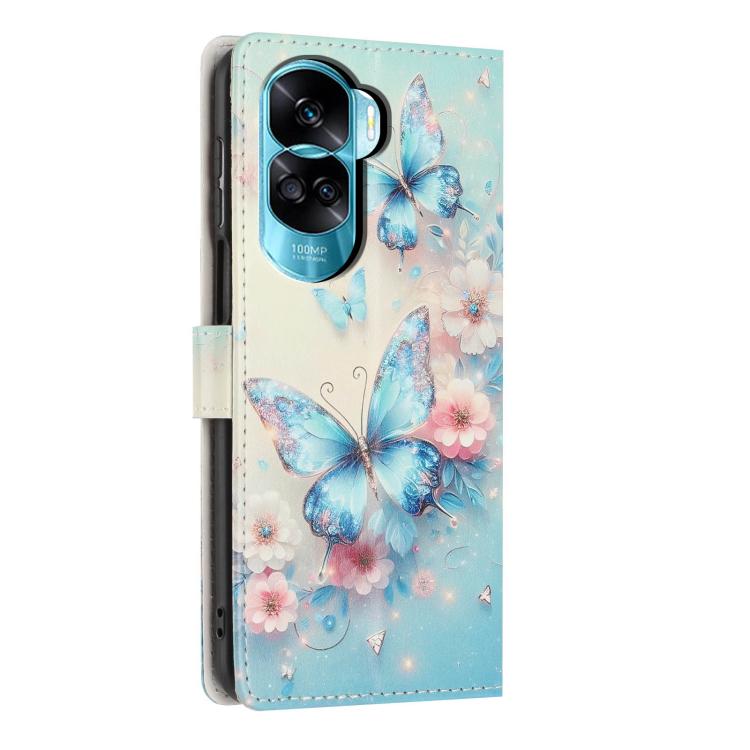 For Honor 90 Lite Colorful Painting Vegan Leather Phone Case with Lanyard