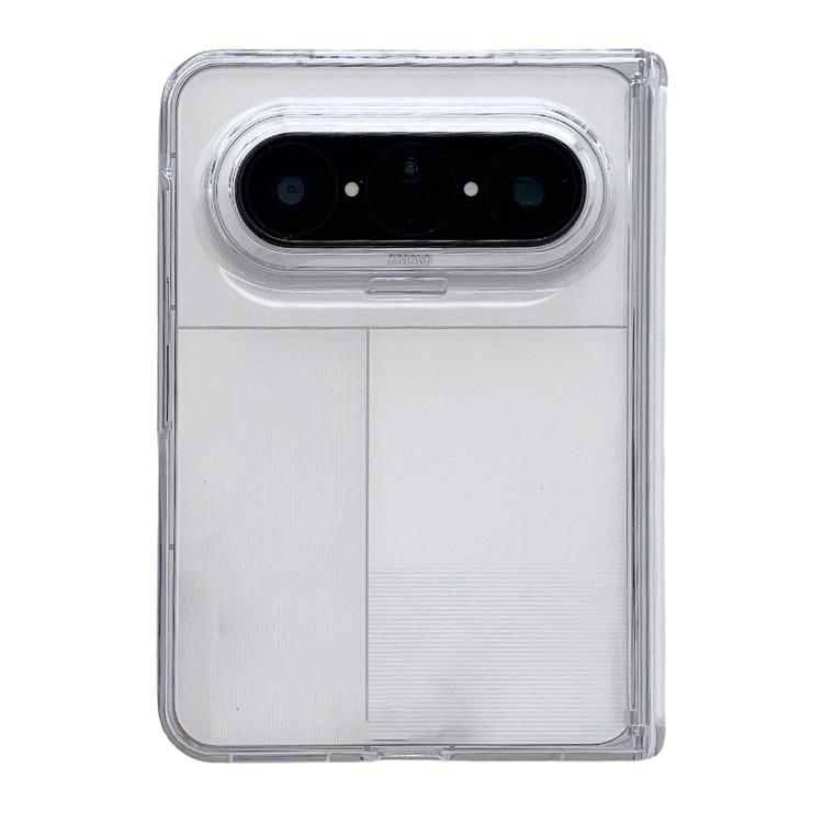 For Huawei Pura X Max Clear PC Magnetic Hinge Phone Case with Front Frame & Film - Transparent