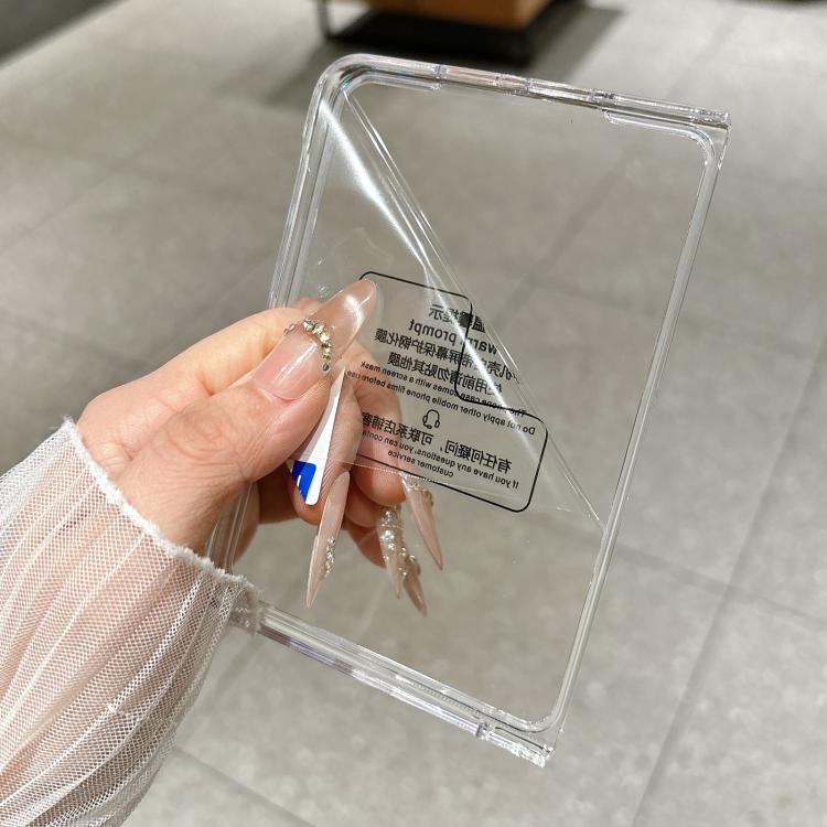 For Huawei Pura X Max Clear PC Magnetic Hinge Phone Case with Front Frame & Film - Transparent
