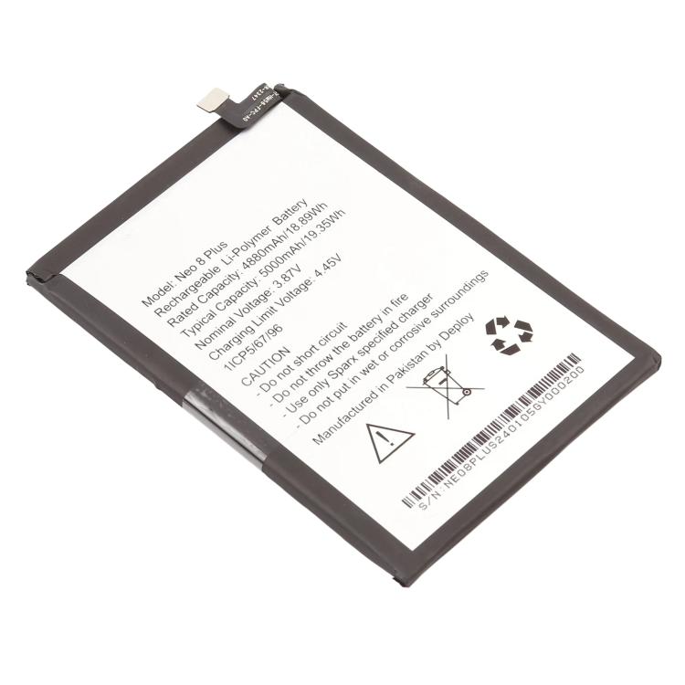 For Sparx Neo 8 Plus 5000mAh Battery