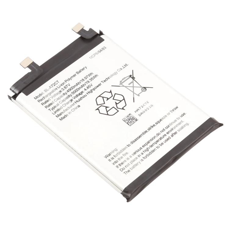For Sparx Neo 9 / Edge 10 / Pro X 5000mAh BL-A72CT Battery