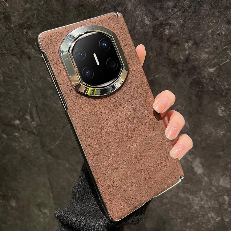 For Huawei Mate X6 Crater Pattern Vegan Leather Shockproof Phone Case