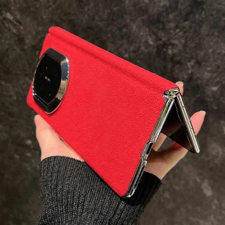 For Huawei Mate X6 Crater Pattern Vegan Leather Shockproof Phone Case