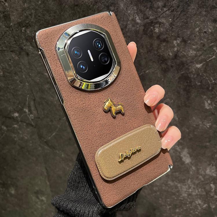 For Huawei Mate X5 Crater Pattern Pony Kickstand Phone Case