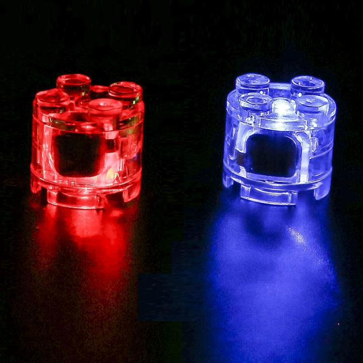2x2 Round Building Blocks LED Light Accessories DIY Educational Toy