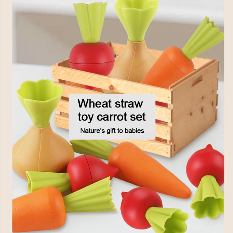 Wheat Straw Simulation Vegetable Planting Children Pretend Play Early Education Toy
