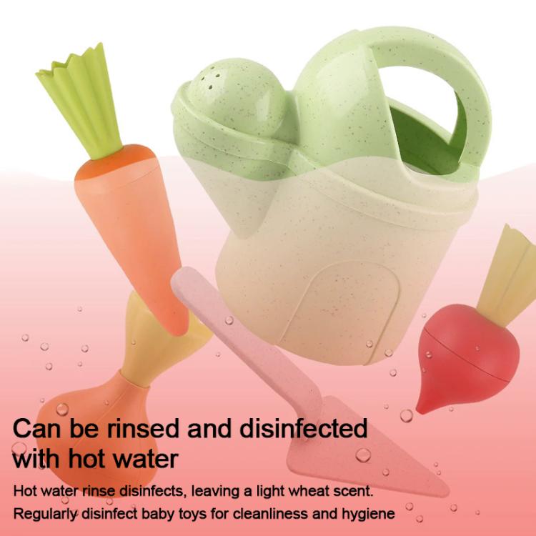 Wheat Straw Children Pretend Play Early Education Toy Potted Plant Set