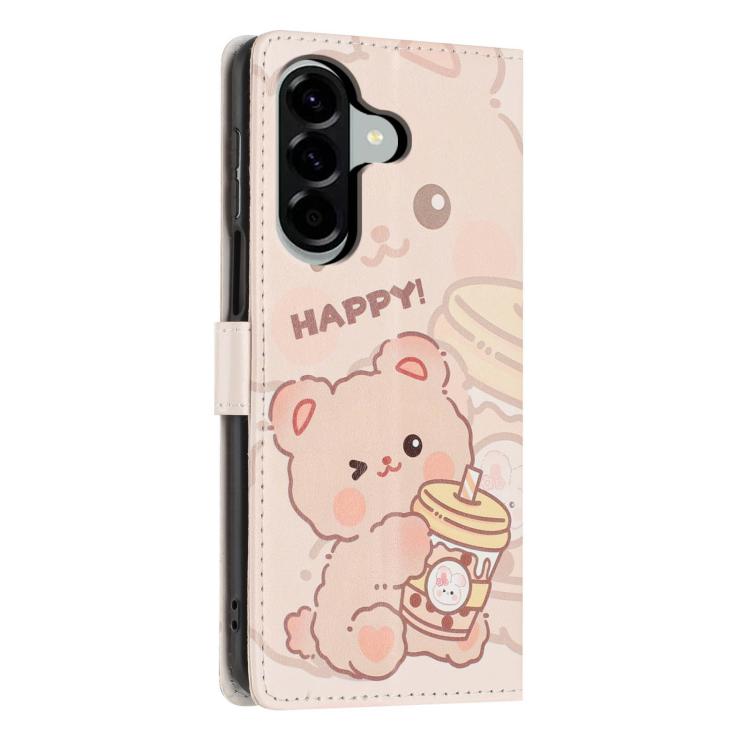 For Galaxy A57 5G Colorful Painting Vegan Leather Phone Case with Lanyard