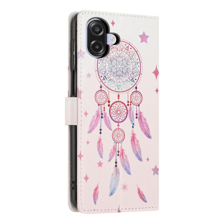 For Galaxy A06 5G / A07 5G Colorful Painting Vegan Leather Phone Case with Lanyard