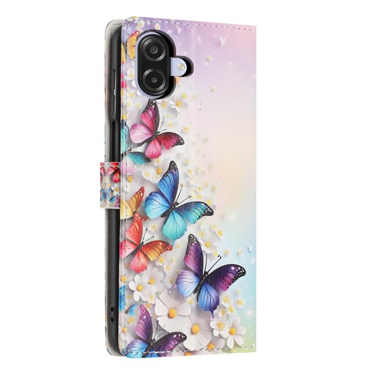 For Galaxy A06 5G / A07 5G Colorful Painting Vegan Leather Phone Case with Lanyard