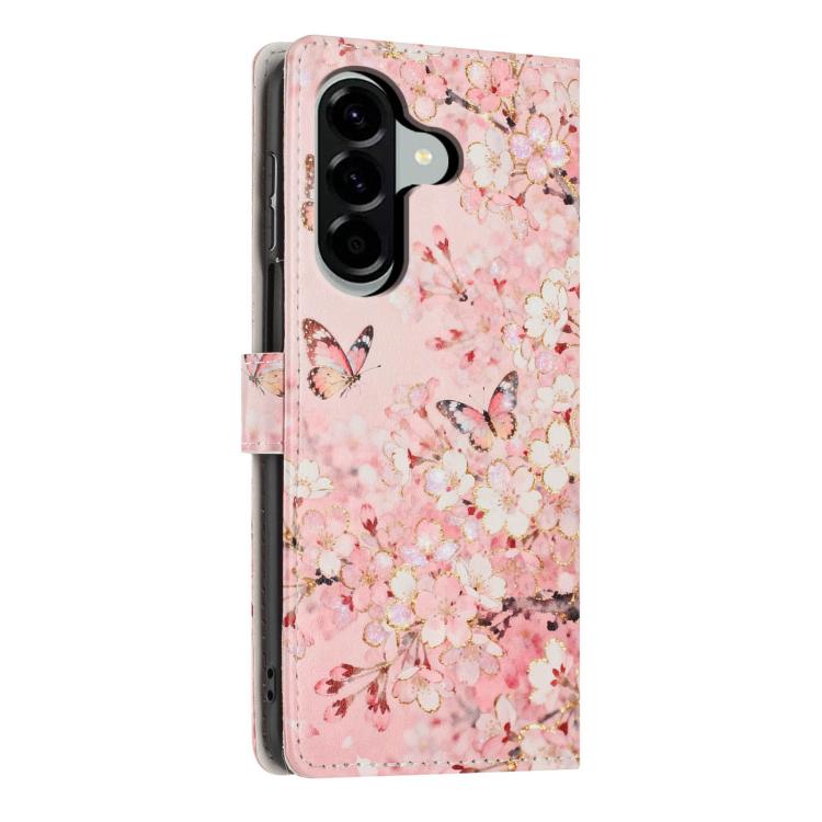 For Galaxy A56 5G Colorful Painting Vegan Leather Phone Case with Lanyard