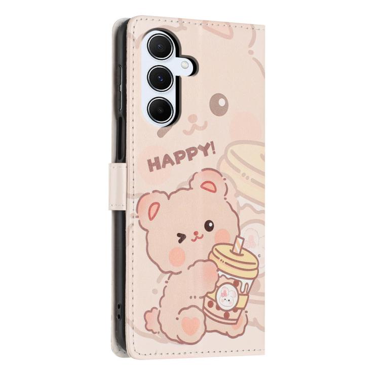 For Galaxy A16 5G Colorful Painting Vegan Leather Phone Case with Lanyard
