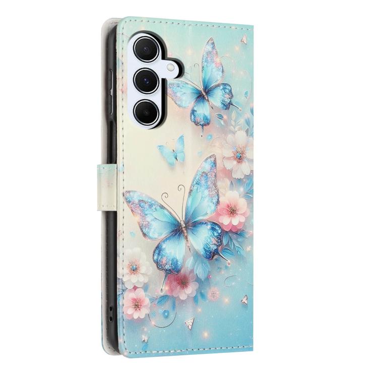 For Galaxy A35 5G Colorful Painting Vegan Leather Phone Case with Lanyard