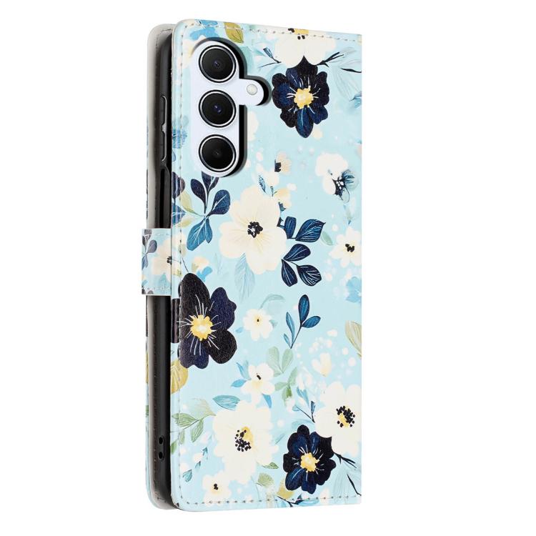 For Galaxy A35 5G Colorful Painting Vegan Leather Phone Case with Lanyard