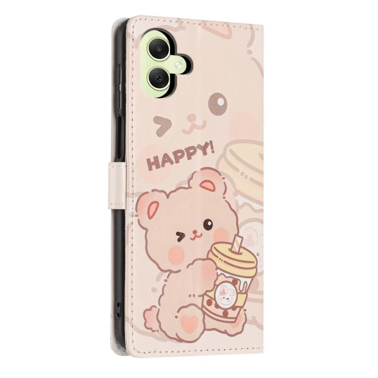 For Galaxy A05  Colorful Painting Vegan Leather Phone Case with Lanyard