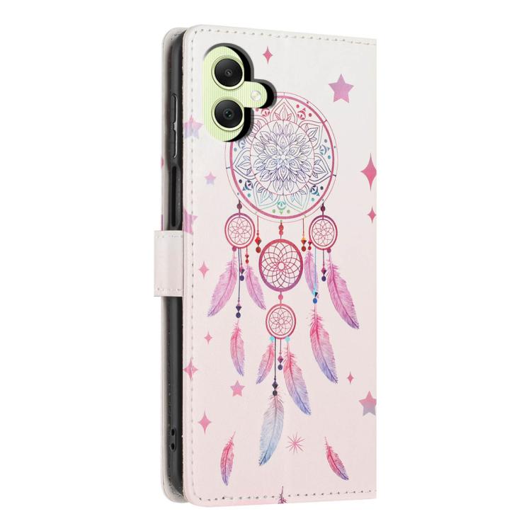 For Galaxy A05  Colorful Painting Vegan Leather Phone Case with Lanyard