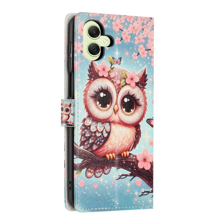 For Galaxy A05  Colorful Painting Vegan Leather Phone Case with Lanyard