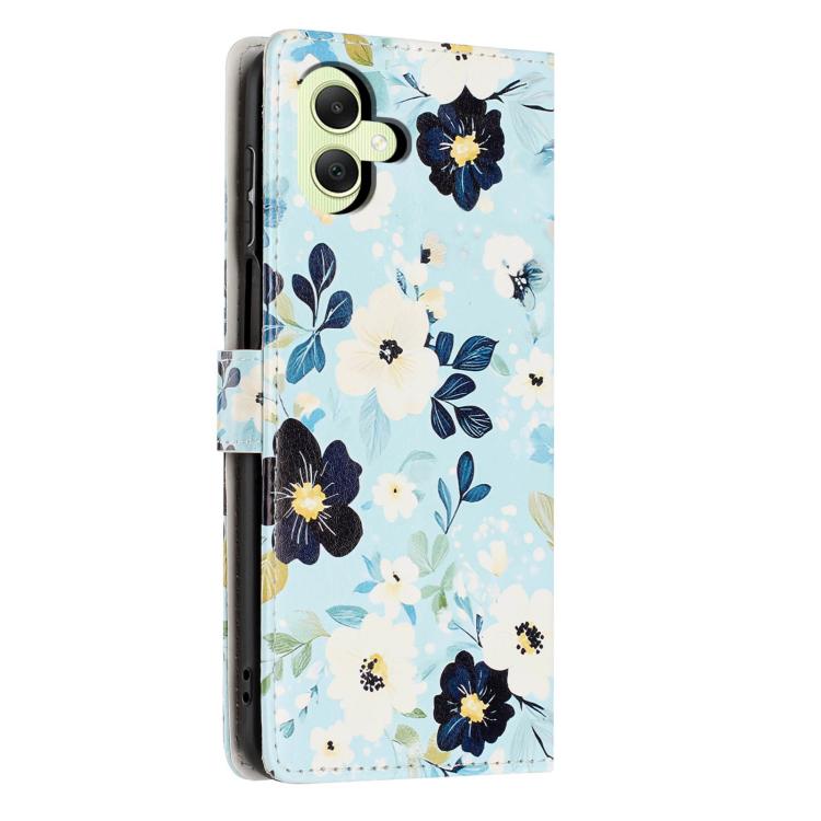 For Galaxy A05  Colorful Painting Vegan Leather Phone Case with Lanyard