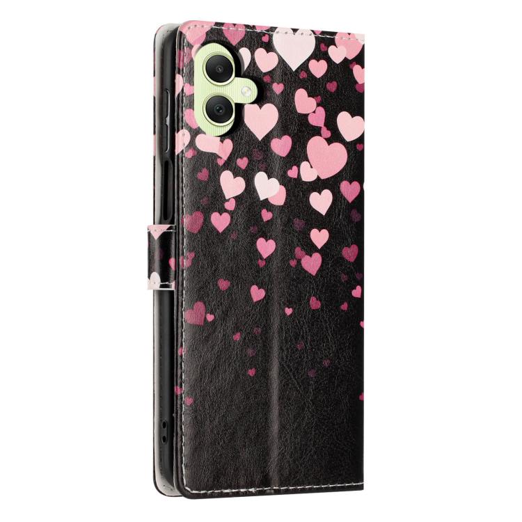 For Galaxy A05  Colorful Painting Vegan Leather Phone Case with Lanyard