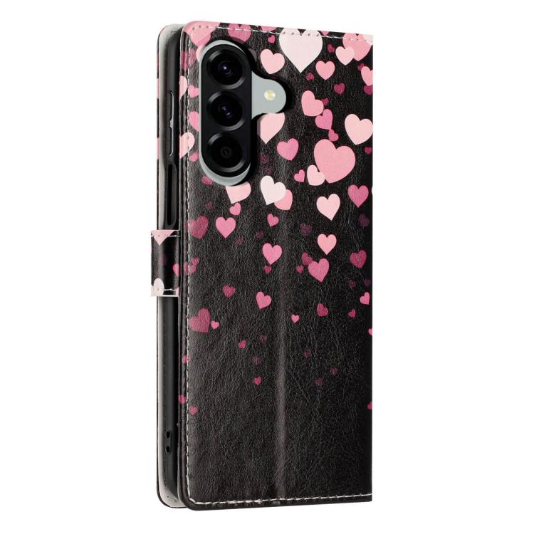 For Galaxy A05s Colorful Painting Vegan Leather Phone Case with Lanyard