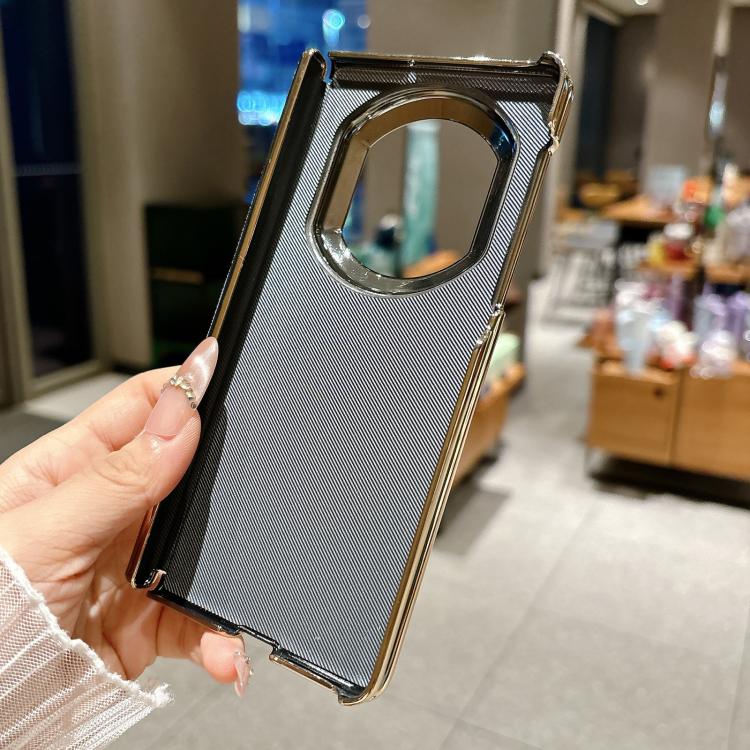 For Huawei Mate X5 Nameplate Electroplated Dual-Hinge Gradient Glitter PC Phone Case