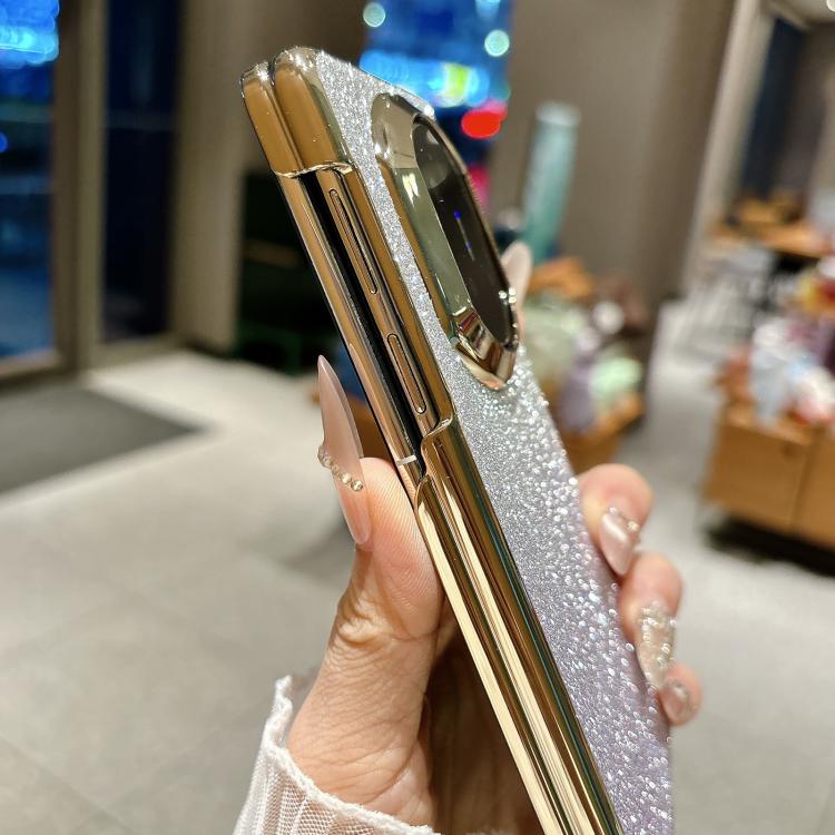 For Huawei Mate X5 Nameplate Electroplated Dual-Hinge Gradient Glitter PC Phone Case