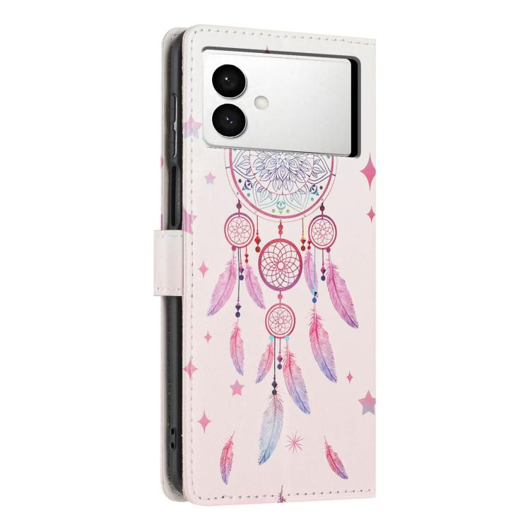 For Galaxy S26 Edge 5G Colorful Painting Vegan Leather Phone Case with Lanyard