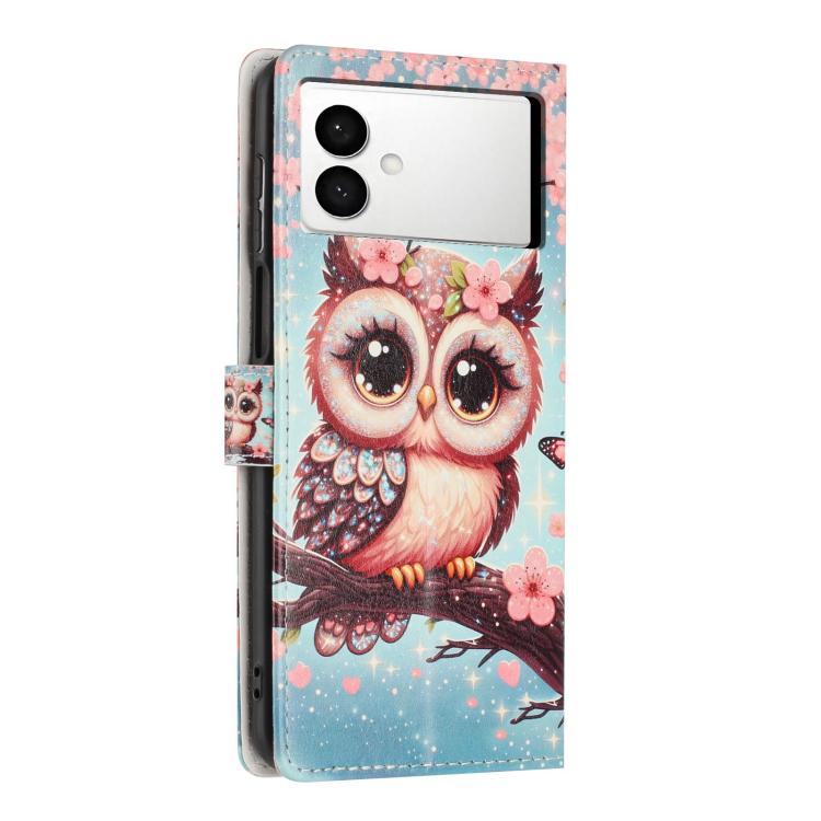 For Galaxy S26 Edge 5G Colorful Painting Vegan Leather Phone Case with Lanyard