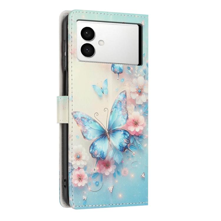 For Galaxy S26 Edge 5G Colorful Painting Vegan Leather Phone Case with Lanyard