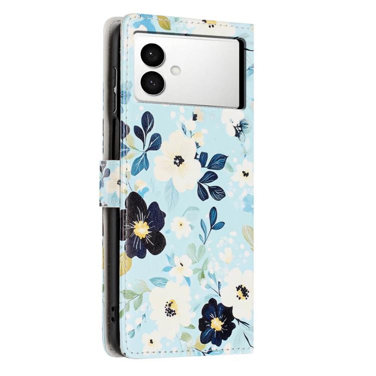 For Galaxy S26 Edge 5G Colorful Painting Vegan Leather Phone Case with Lanyard