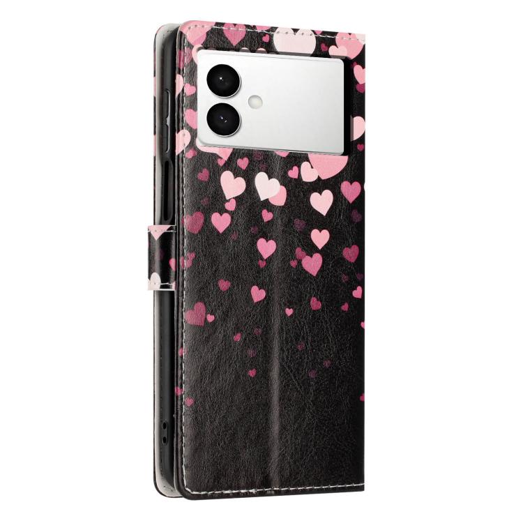 For Galaxy S26 Edge 5G Colorful Painting Vegan Leather Phone Case with Lanyard