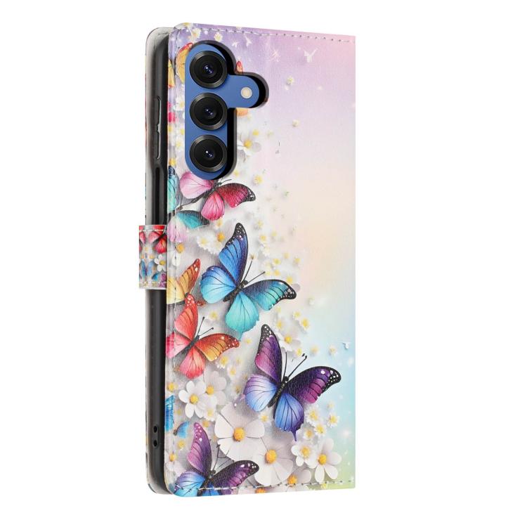 For Galaxy S26 5G Colorful Painting Vegan Leather Phone Case with Lanyard