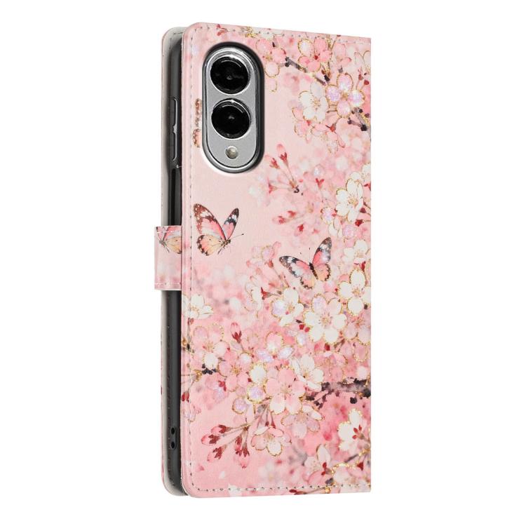 For Galaxy S25 Edge 5G Colorful Painting Vegan Leather Phone Case with Lanyard