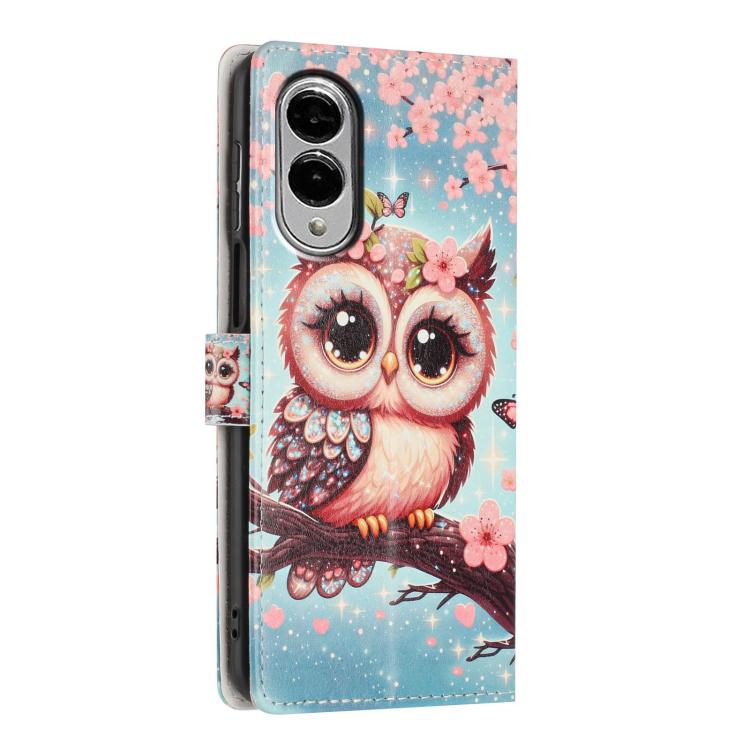 For Galaxy S25 Edge 5G Colorful Painting Vegan Leather Phone Case with Lanyard