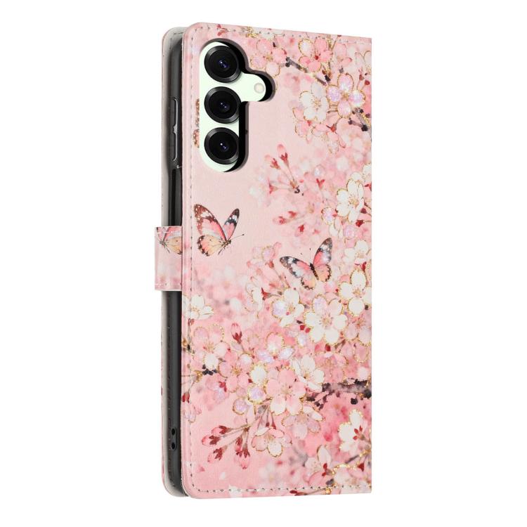 For Galaxy S25+ 5G Colorful Painting Vegan Leather Phone Case with Lanyard