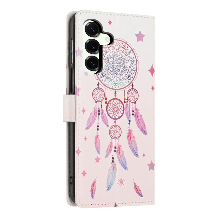 For Galaxy S25+ 5G Colorful Painting Vegan Leather Phone Case with Lanyard