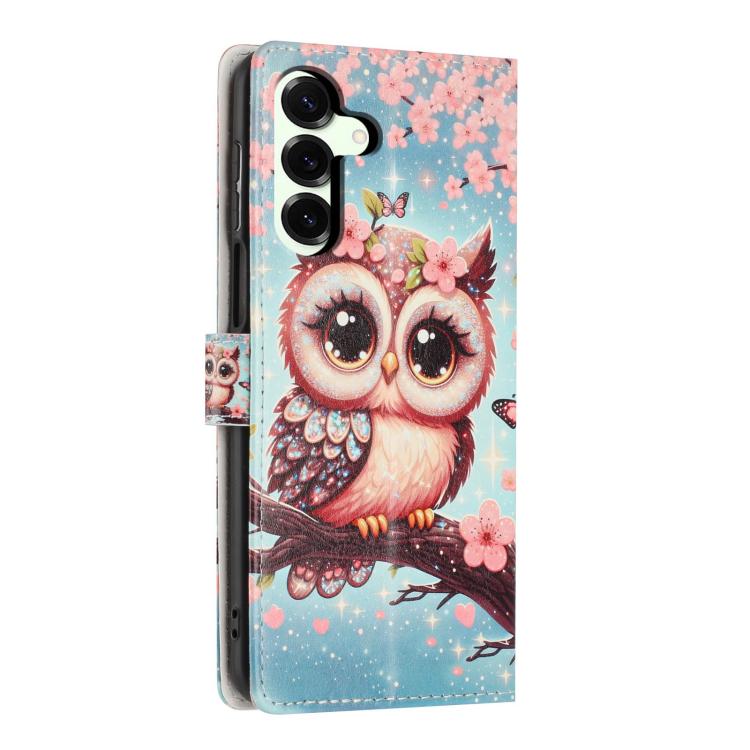 For Galaxy S25+ 5G Colorful Painting Vegan Leather Phone Case with Lanyard