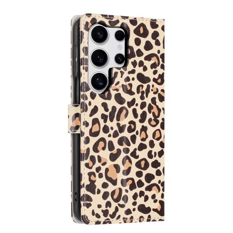 For Galaxy S25 Ultra 5G Colorful Painting Vegan Leather Phone Case with Lanyard