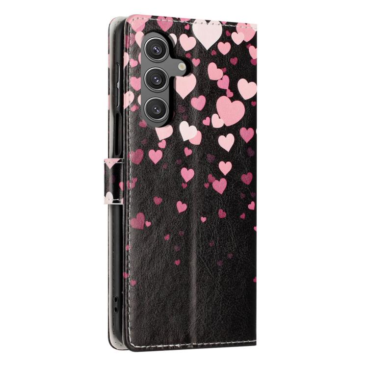 For Galaxy S24 FE 5G Colorful Painting Vegan Leather Phone Case with Lanyard
