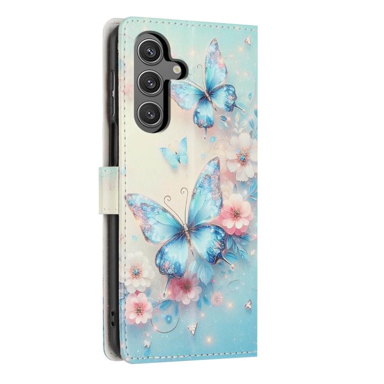 For Galaxy S23 FE 5G Colorful Painting Vegan Leather Phone Case with Lanyard